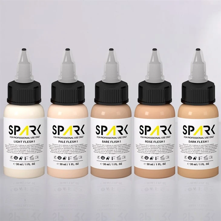 5 Shades EU-yhteensopiva vaalea ihonsävysarja realistisiin tatuointeihin tatuointiin ja vartalotaidetta varten