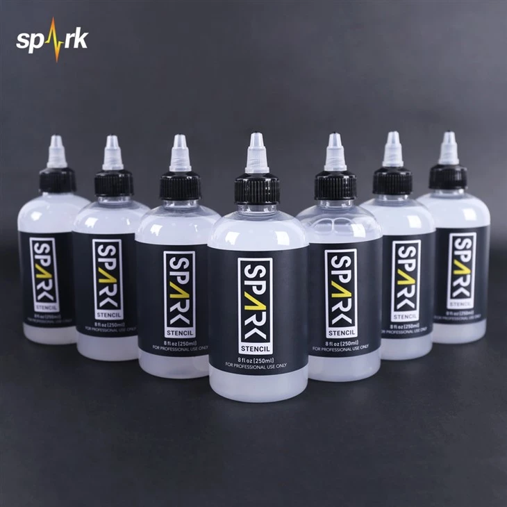 SAPRK 8 FL OZ (250 ml) Professional Quick Dry Non - häipyminen Sileä tatuointisiirto -stensiiligeeli tatuointitaiteilijoille