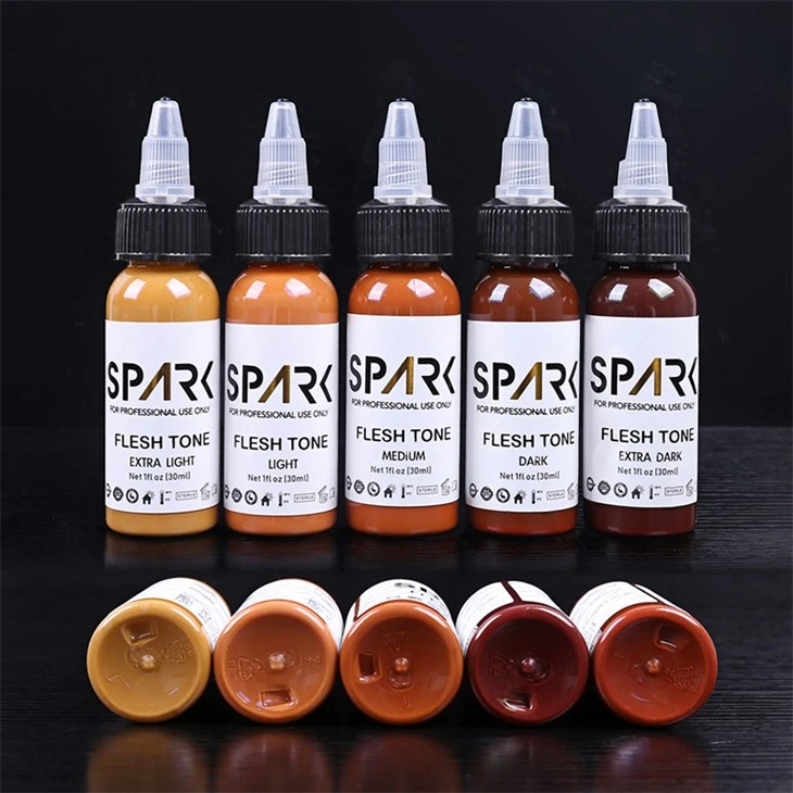Skin Color Tattoo Ink Series Spark Tattoo Ink Tattoo Ink Set Cover Ups Kosmeettisten tatuointien sekoittamiseen