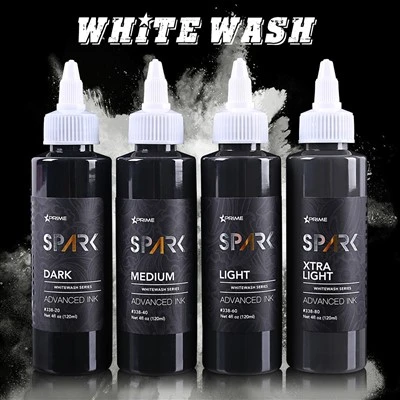 Spark Professional 4oz orgaaninen kirkas ja pitkä - kestävä valkoinen tatuointi muste tatuointiin