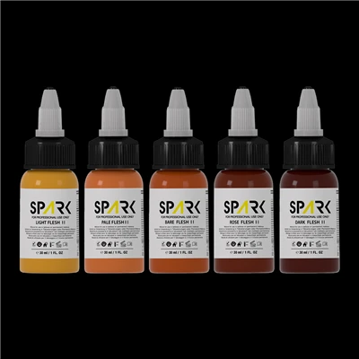 Ammattimainen 1 unssin pullot Flesh Tone Tattoo Ink Set - EU REACH -yhteensopiva