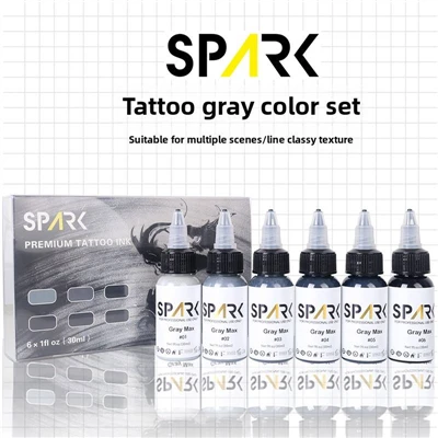 Ammatillinen räätälöity pysyvä meikki muste asetettu kipinäharmaa 30ml/1oz orgaaninen tatuointi muste tatuointitaiteilijoille