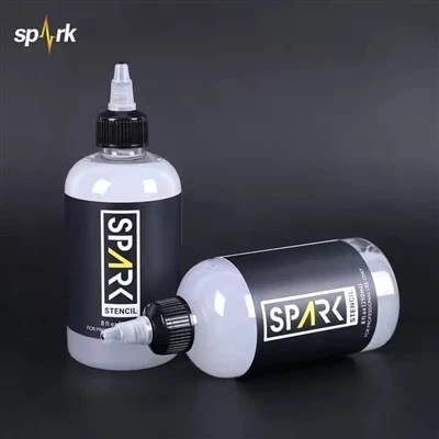 Spark Vegan Stencil Friendly Fast - Kaava -kaavatuotteiden siirtogeeli 8 fl oz (240 ml) tatuointikaappimista varten