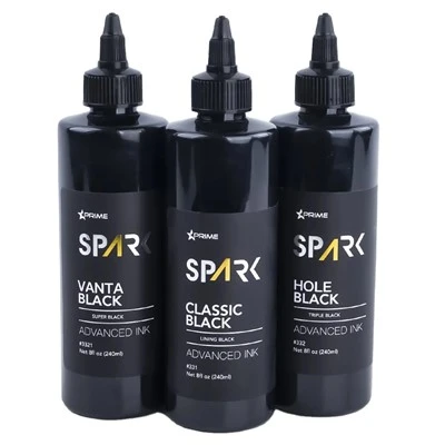 Spark korkealaatuinen malli Syvä musta tatuointi Ink 3 -sarja klassinen musta/reikä musta/Vanta musta pysyvä tatuointi