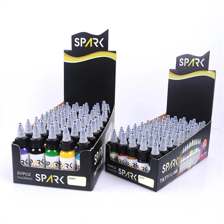 50 värisettiä lyijytön tatuointimuste Spark tatuointimustesarja ammattimaiseen tatuointimusteeseen
