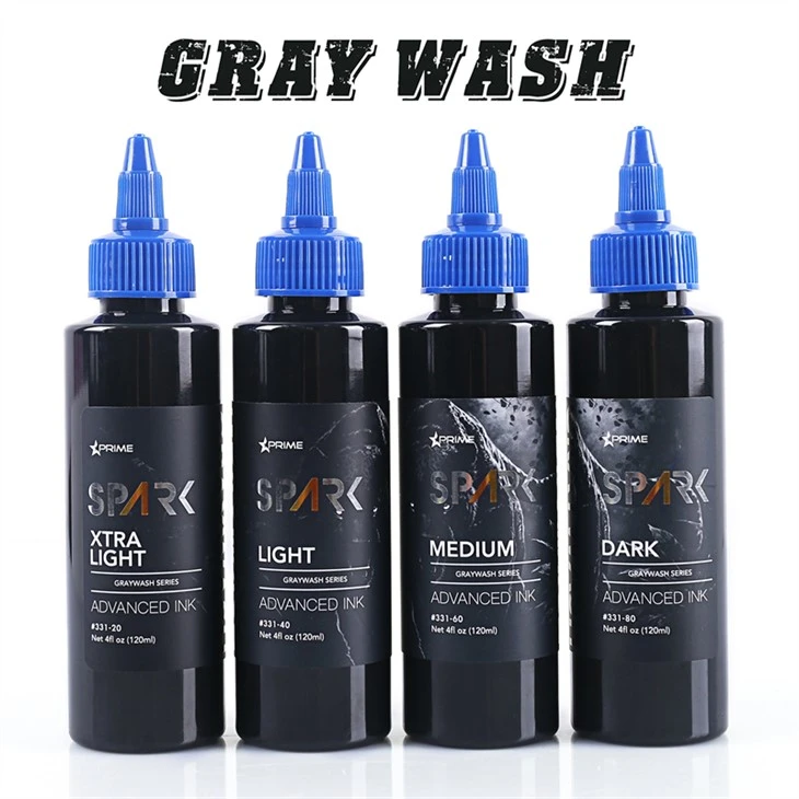 Graywash Tattoo Ink Set Spark Tattoo Ink Set Professional Tattoo Ink Display