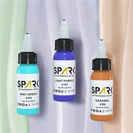 25 värisarja Spark Tattoo Ink Real Dark Gloss Black Spark