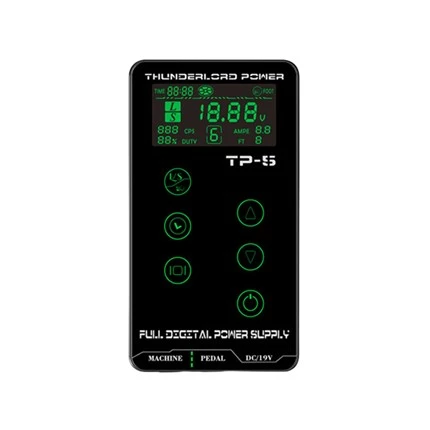 Kierukka- ja pyöriville tatuointikoneille LCD-tatuointitarvikkeet Minivirtalähteen tatuoinnit