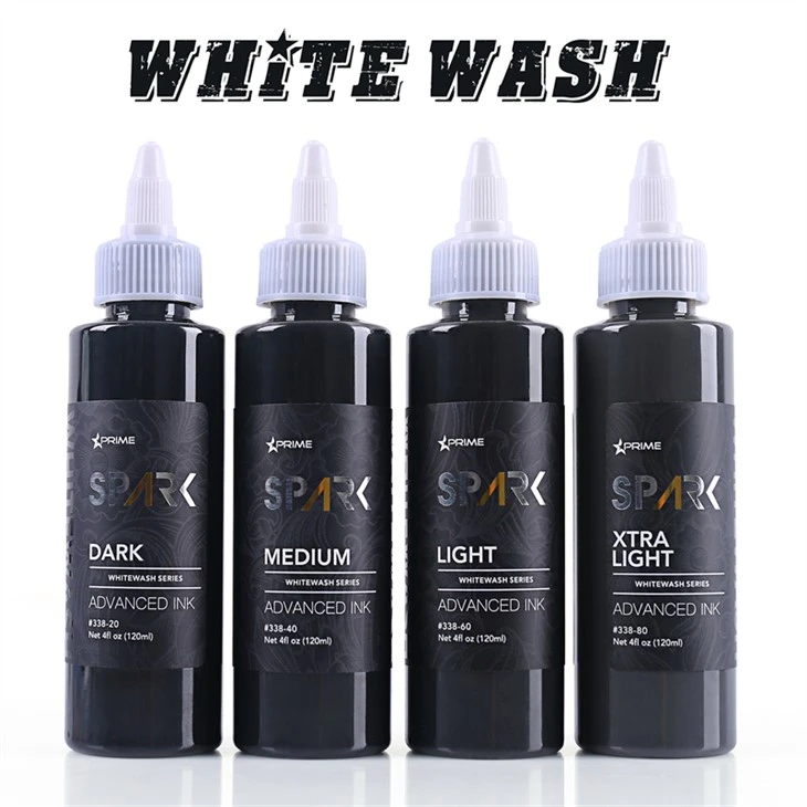 Tatuointimusteet Bulk White Wash Set Spark Tattoo Ink