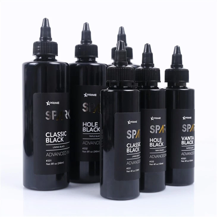 Kolminkertainen musta 8OZ Hole Black Black Ink Series Spark Tattoo Ink Tatuointimustesarja